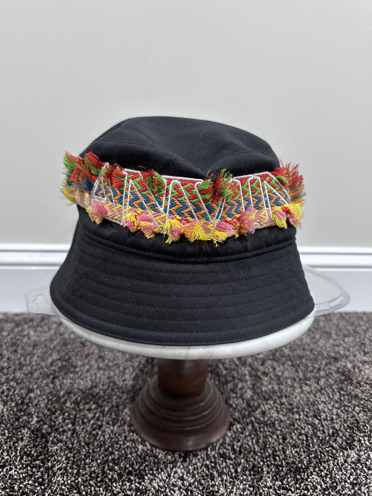 Lanvin Lanvin Curb Embroidered Logo Bucket Black Hat Size ONE SIZE - 11 Thumbnail