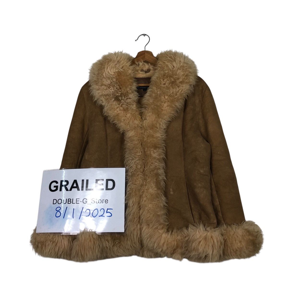 📌Vintage Genuine Leather Jacket Shearling Raw Mink Fur