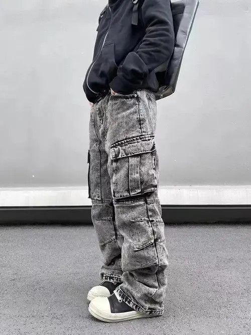 Japanese Brand × Jean High Street Washed Heavy Duty Pocket Cargo Jeans Size US 32 / EU 48 - 2 Thumbnail