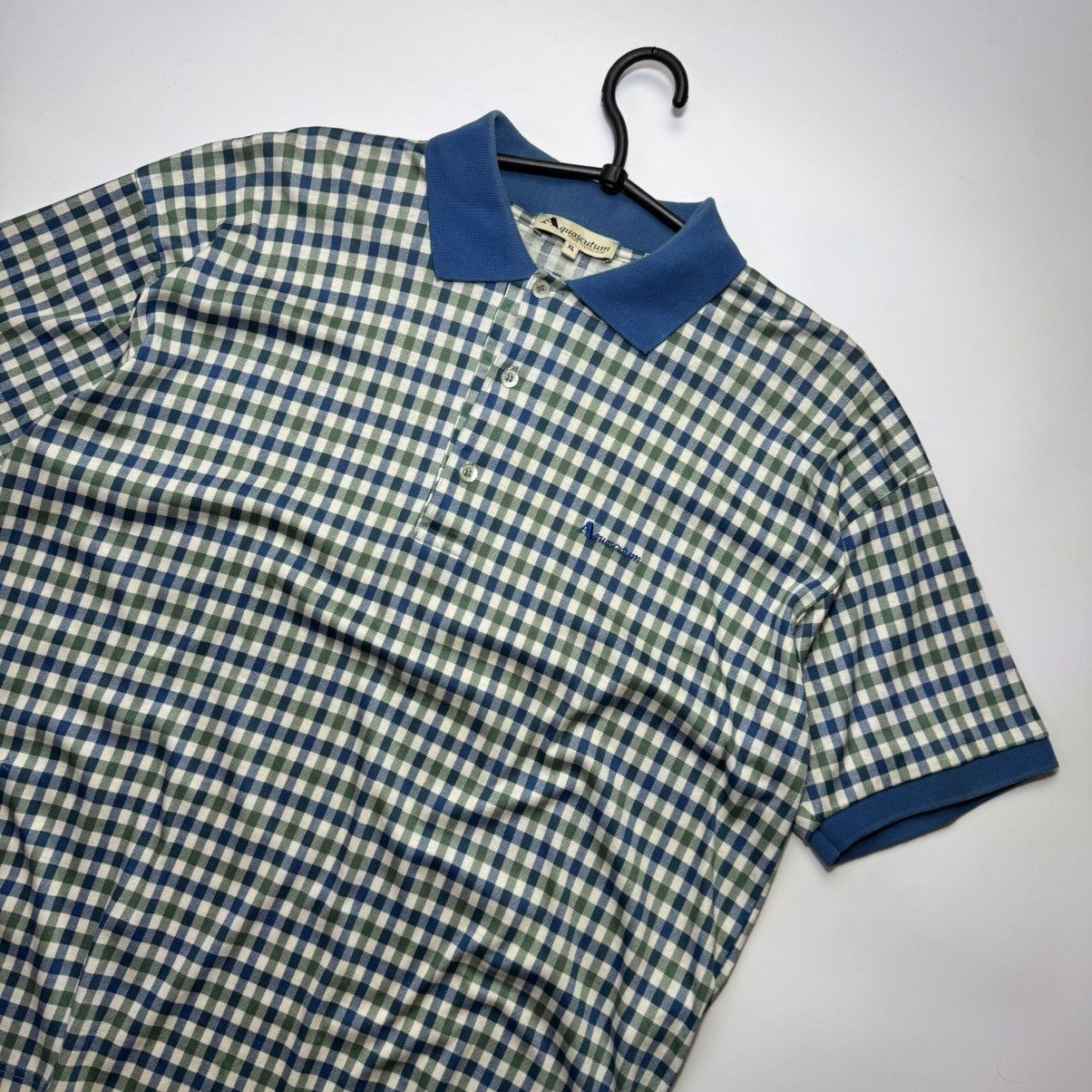 Aquascutum Aquascutum London Check Polo Shirt Size XL Size US XL / EU 56 / 4 - 2 Thumbnail