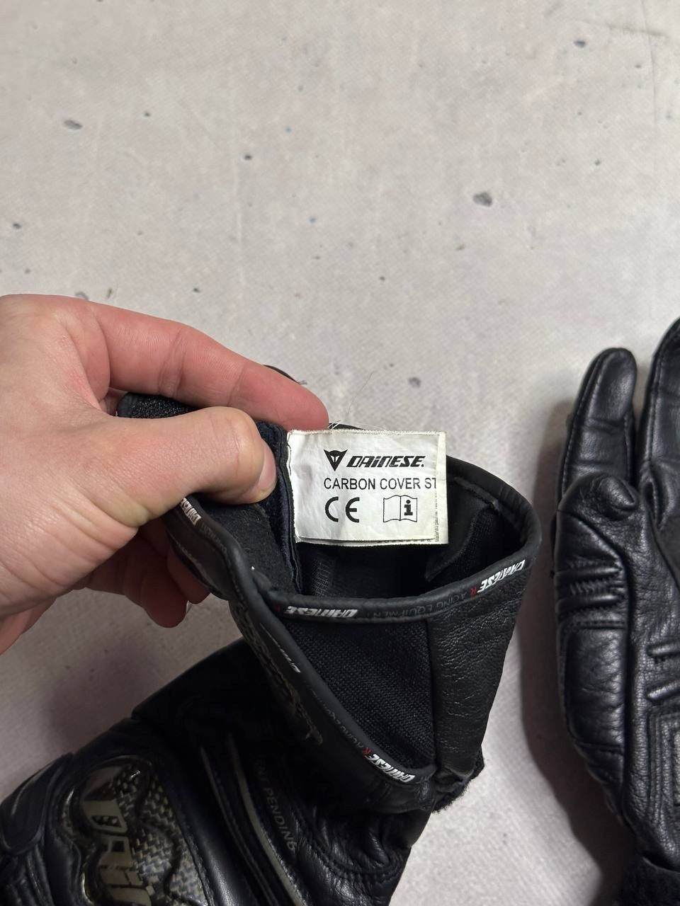 Dainese Dainese Carbon Cover Motorcycle Gloves Leather Black Racing Size ONE SIZE - 7 Thumbnail