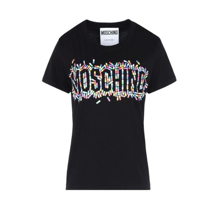 Moschino SS17 Moschino Couture X Jeremy Scott Pills Logo T-shirt Size XXS / US 00 / IT 34 - 4 Thumbnail