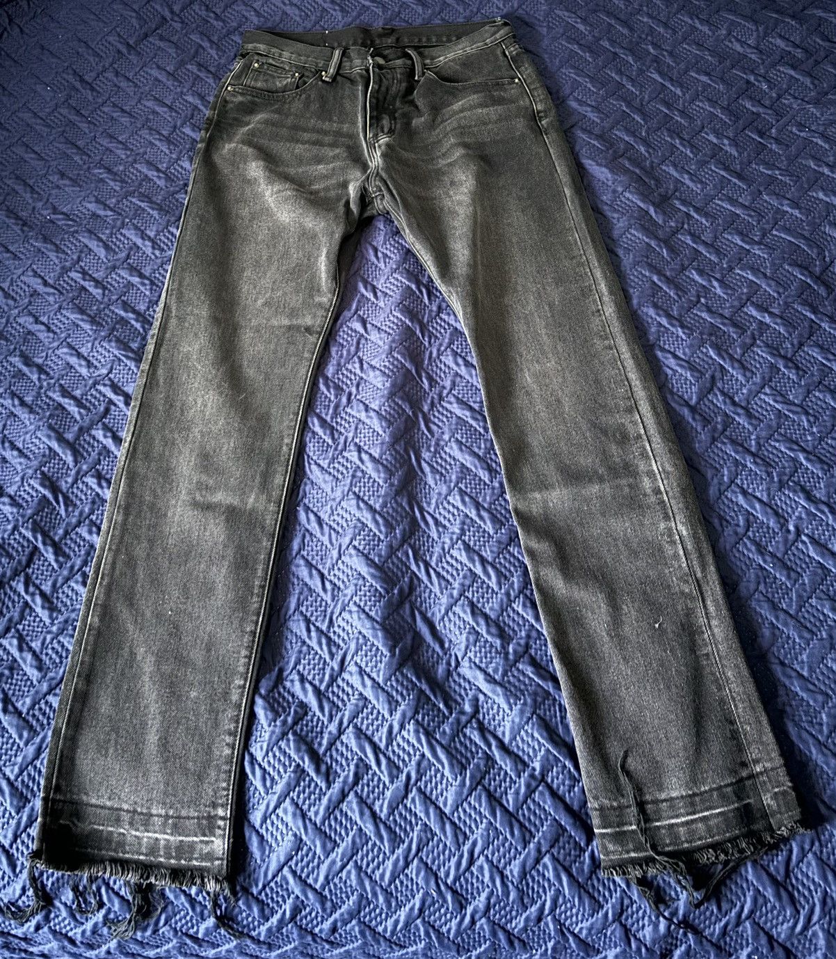 MNML MNML Black D212 Denim Jeans Distressed Size US 32 / EU 48 - 1 Thumbnail