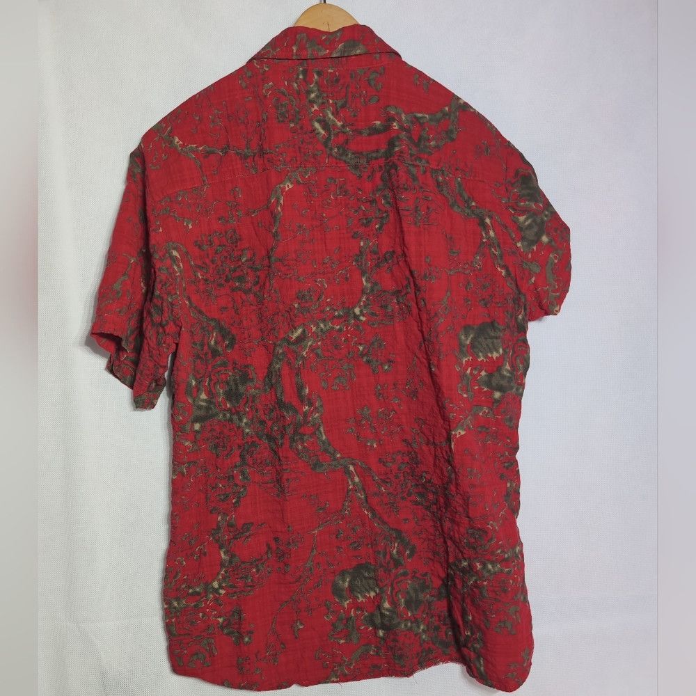 Vintage Jogal Red and Green Hawaiian Casual Shirt Sz L Size US L / EU 52-54 / 3 - 2 Thumbnail