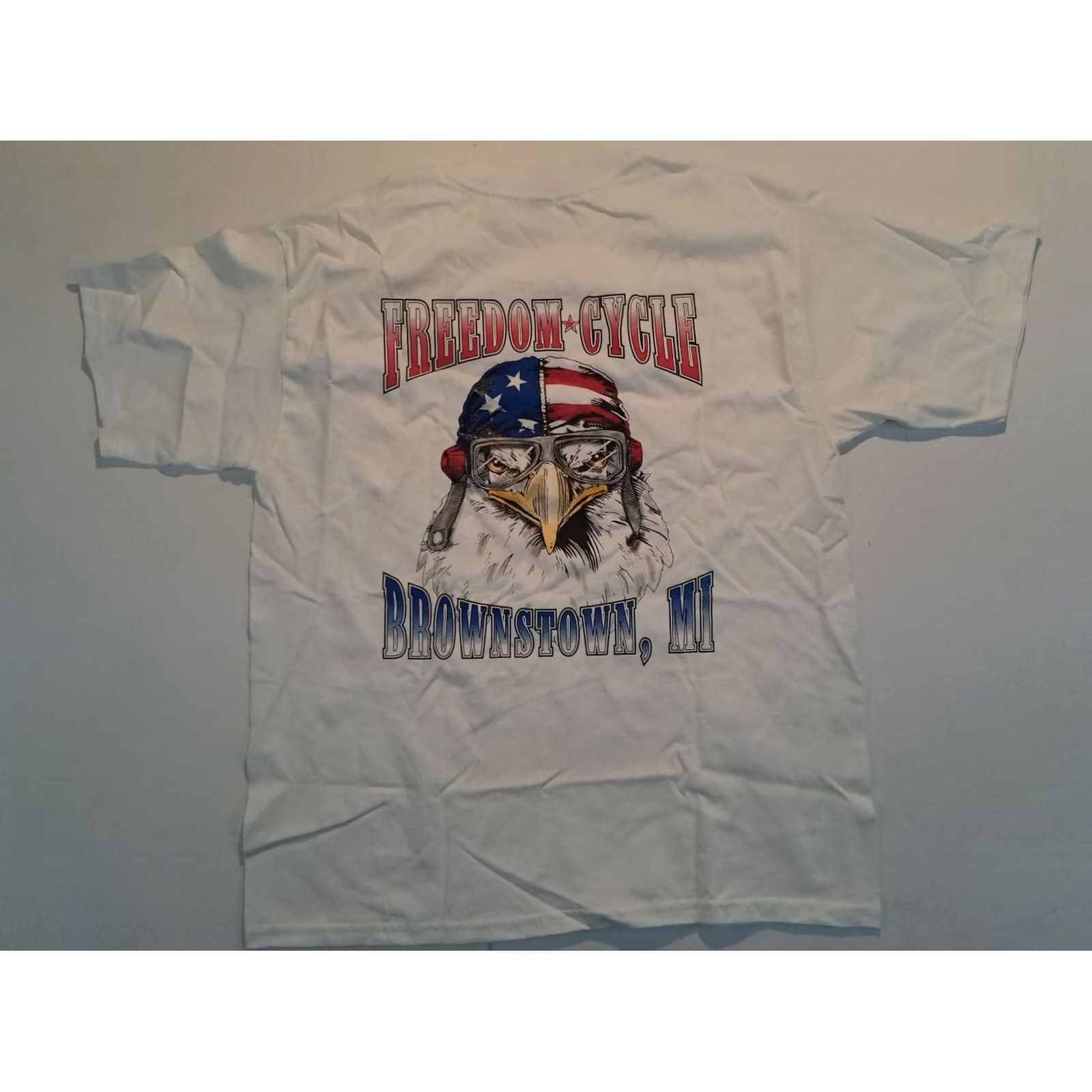 Gildan Freedom Cycle Harley-Davidson Dealer T-Shirt Large White Motorcycle Mens L Size US L / EU 52-54 / 3 - 5 Thumbnail