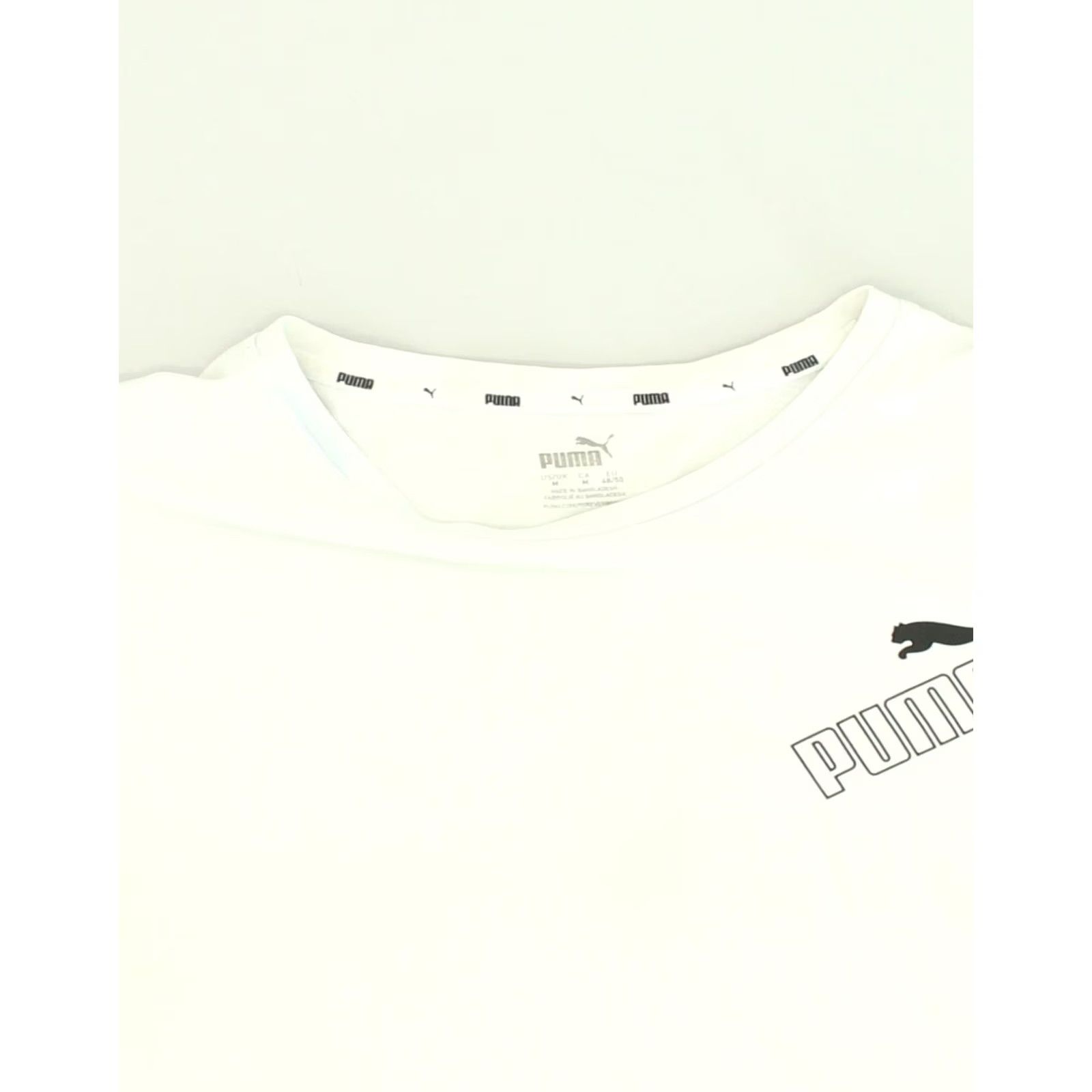 Puma PUMA Mens T-Shirt Top Medium White Cotton Size US M / EU 48-50 / 2 - 4 Thumbnail