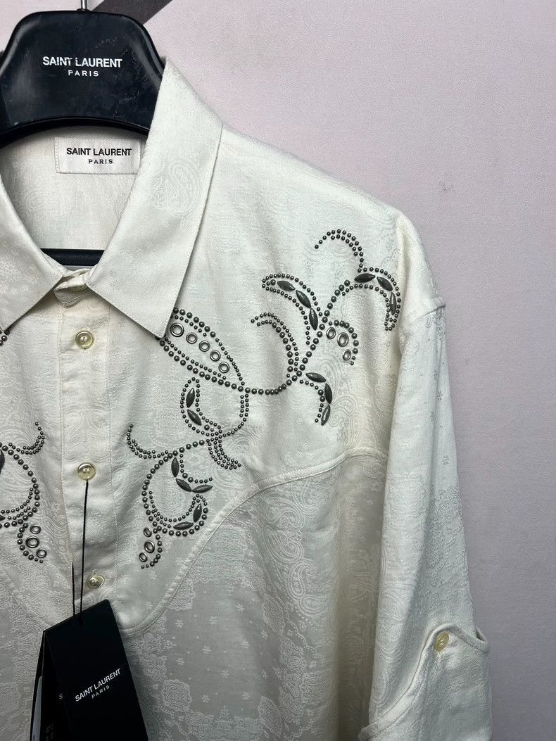 Saint Laurent Paris Saint Laurent Paris White embroidered shirt-2506 Size US S / EU 44-46 / 1 - 3 Thumbnail