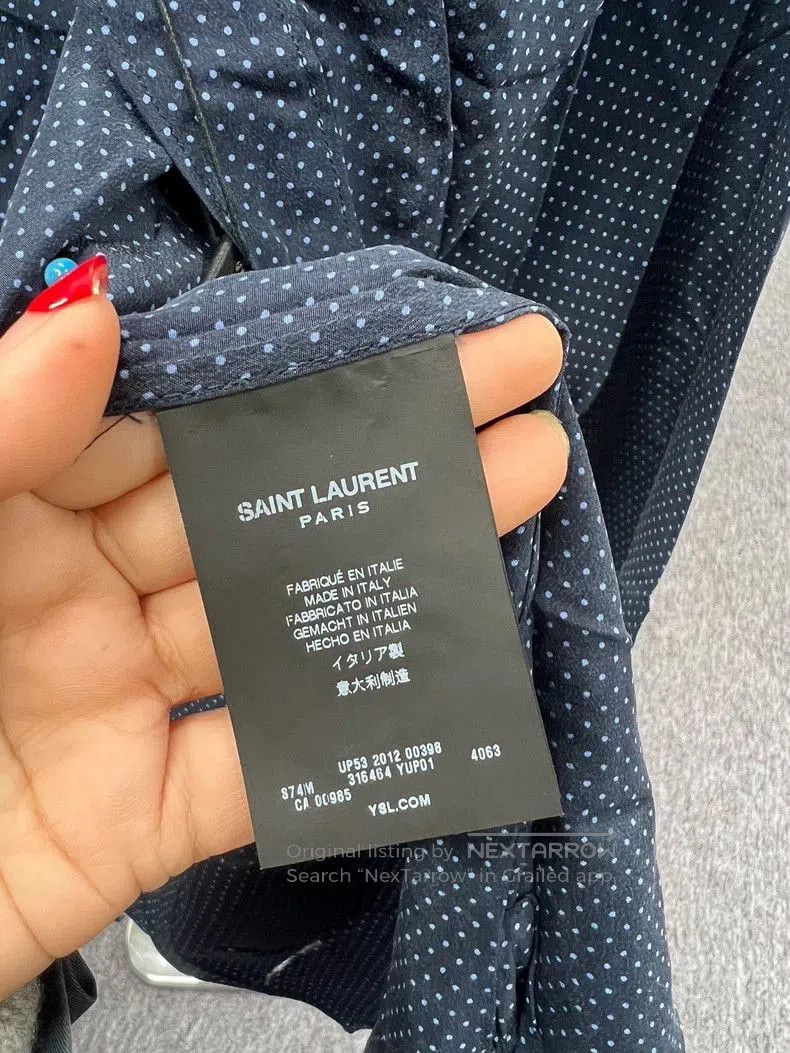 Other Saint Laurent Silk Polka Dot Button-Up Shirt. Size US M / EU 48-50 / 2 - 6 Thumbnail