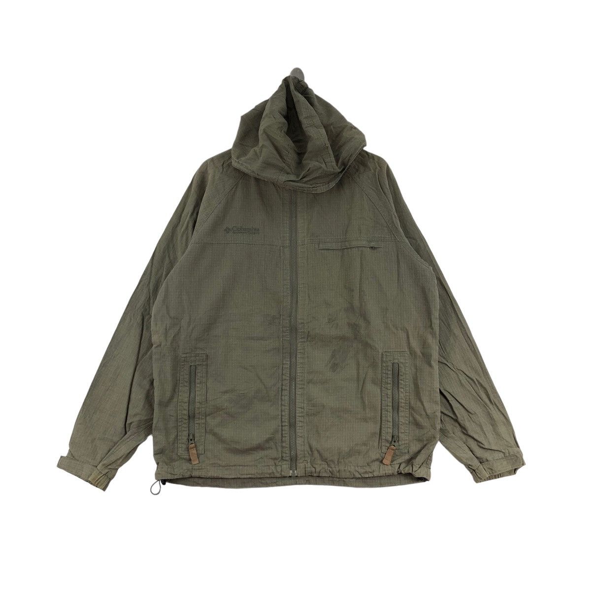 image of Vintage Columbia Jacket Gorpcore Outdoor Camping Hiking in Khaki, Men's (Size Large)