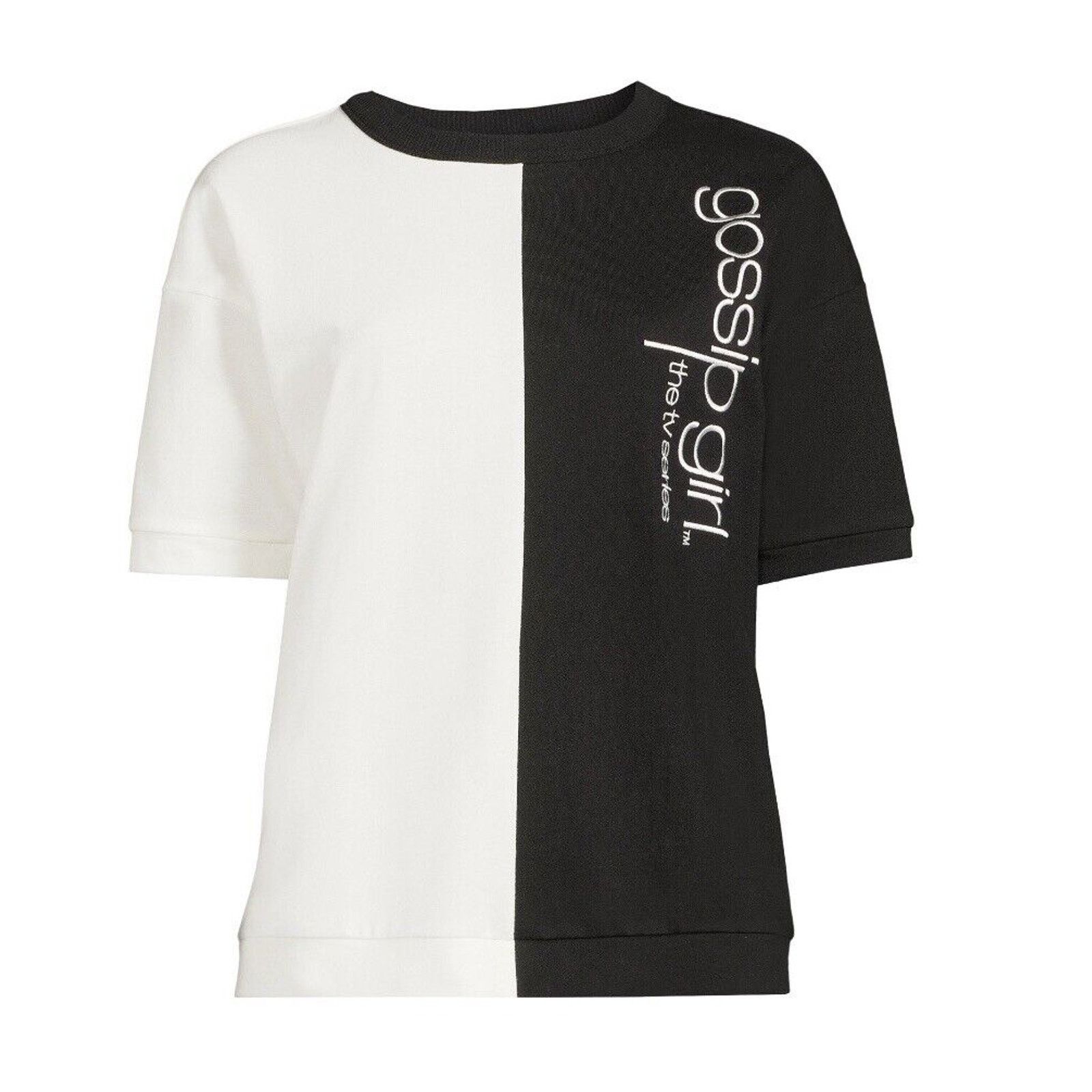 Warner Bros Gossip Girl Graphic Top Short Sleeves Black White Small Size S / US 4 / IT 40 - 5 Thumbnail