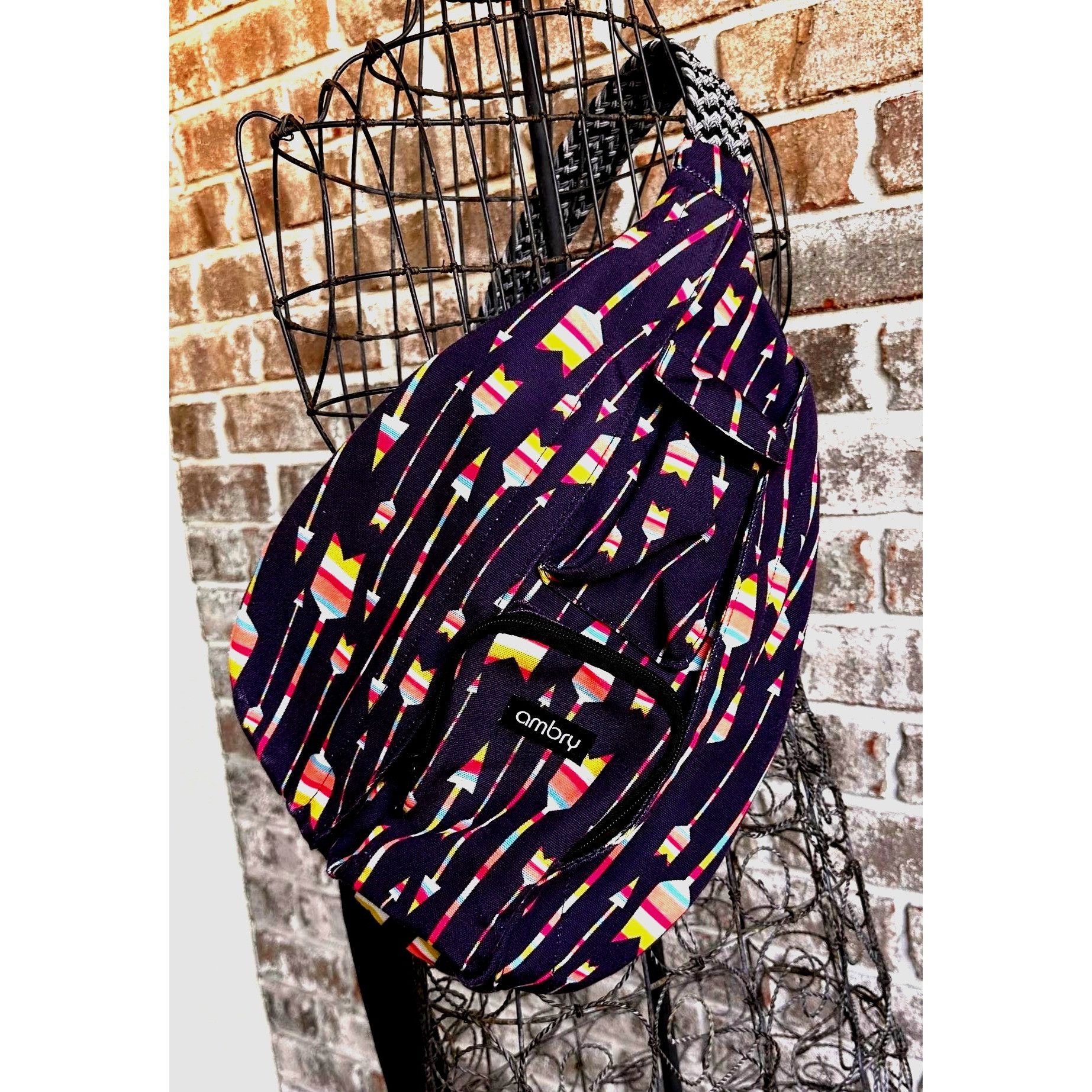 Other Ambry Nora Sling Bag Crossbody Hiking Backpack Arrow Print T Size ONE SIZE - 1 Thumbnail