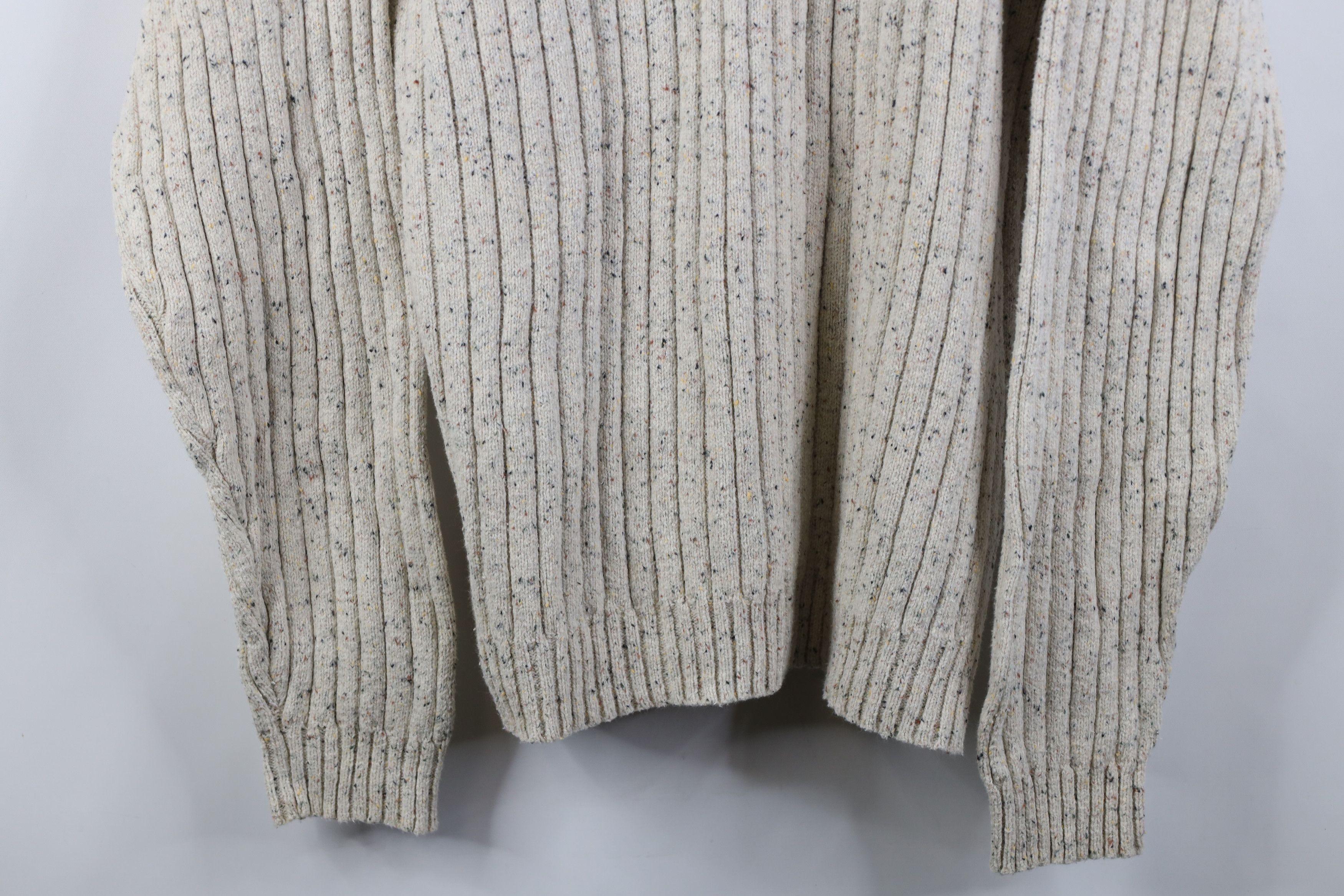 Vintage Vintage 90s Streetwear Fleck Ribbed Knit V-Neck Sweater Size US L / EU 52-54 / 3 - 3 Thumbnail