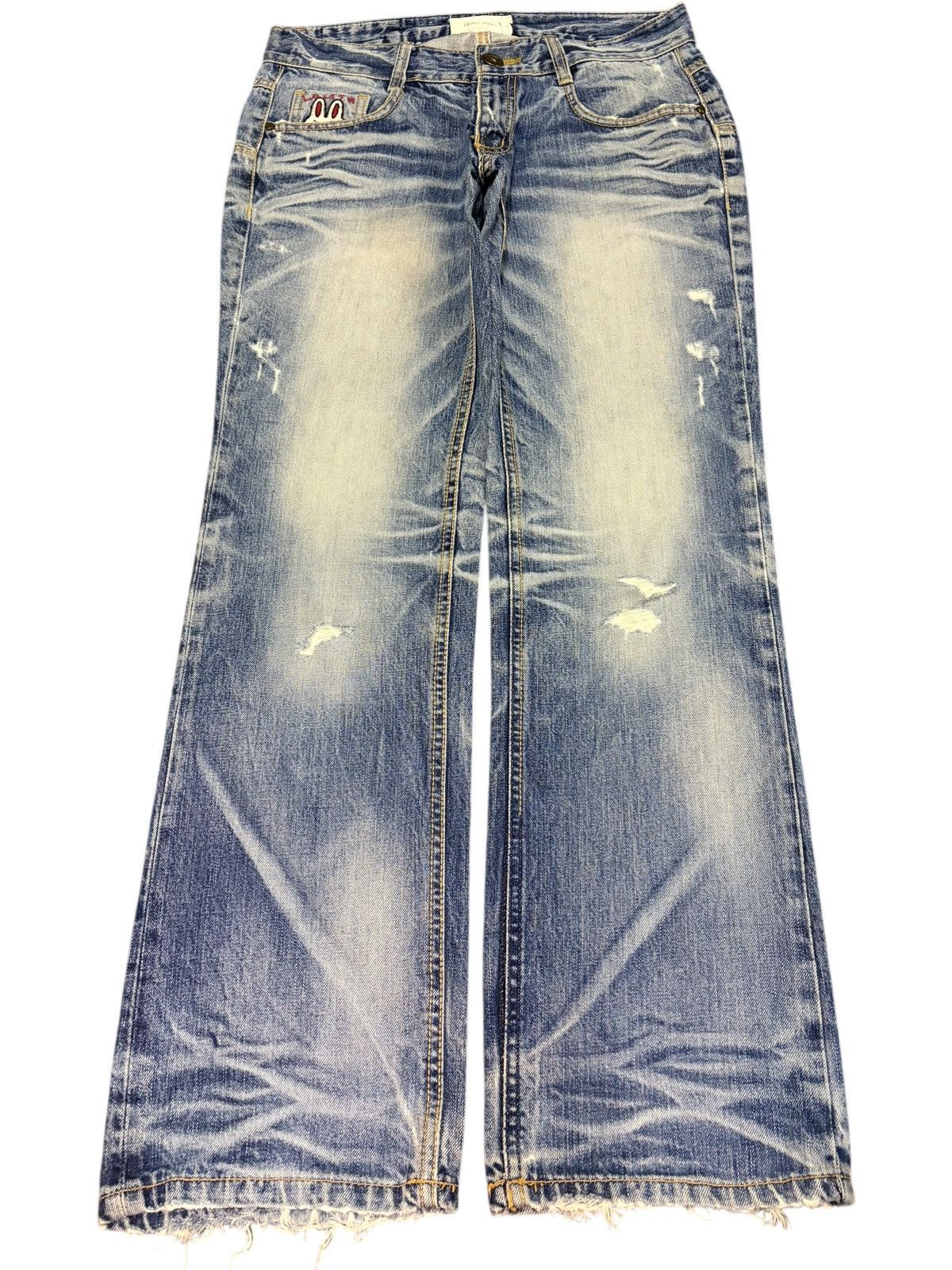 Edwin Vintage Lolita Yoshitomo Nara Faded Wash Distress Loose Jean Size 33" - 1 Thumbnail