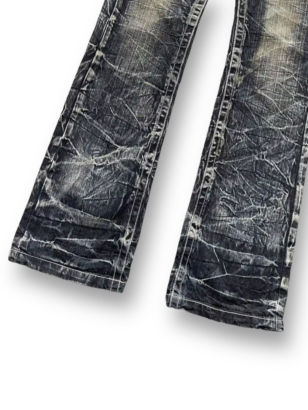 Hysteric Glamour × Shellac Japan Blow By Blue Crowd Of Lightning Denim With Velvet Belt Size US 28 / EU 44 - 7 Thumbnail