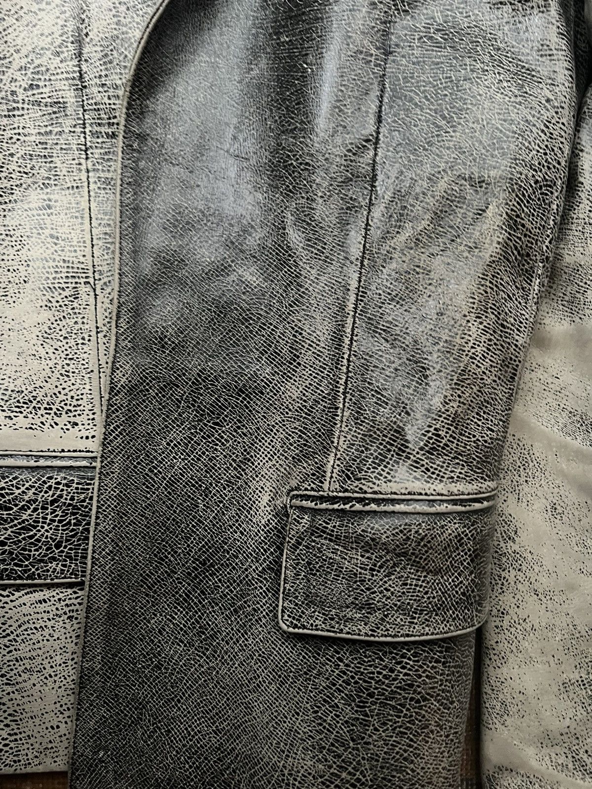 Dior Dior Homme FW02 Reflexion Sample Cracked Leather Jacket Size US S / EU 44-46 / 1 - 3 Thumbnail
