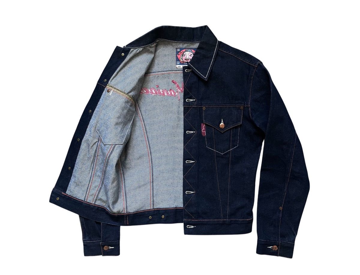 Evisu Evisu Maniacs Embroidered Logo Heritage Denim Jeans Jacket Size M / US 6-8 / IT 42-44 - 3 Thumbnail