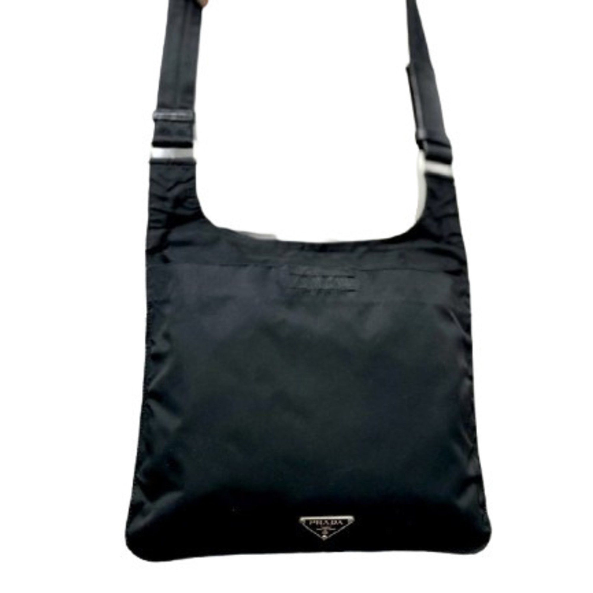 Prada PRADA Triangle Shoulder Bag - Black Nylon and Leather, Men's Women's, No Gusset, Mark Size ONE SIZE - 1 Thumbnail