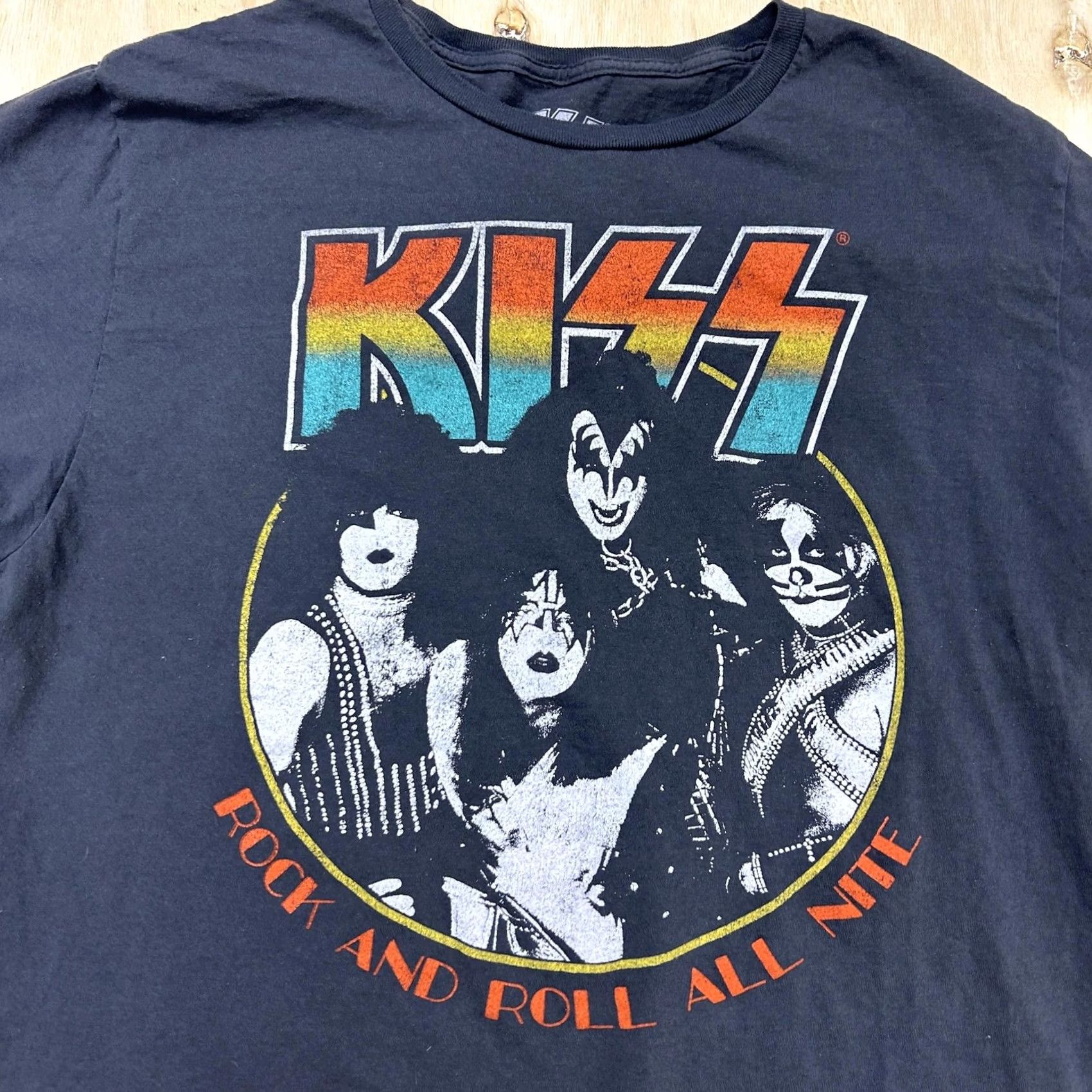 Vintage KISS Shirt Mens Large Black Rock And Roll Band Tee Music Size US L / EU 52-54 / 3 - 2 Thumbnail