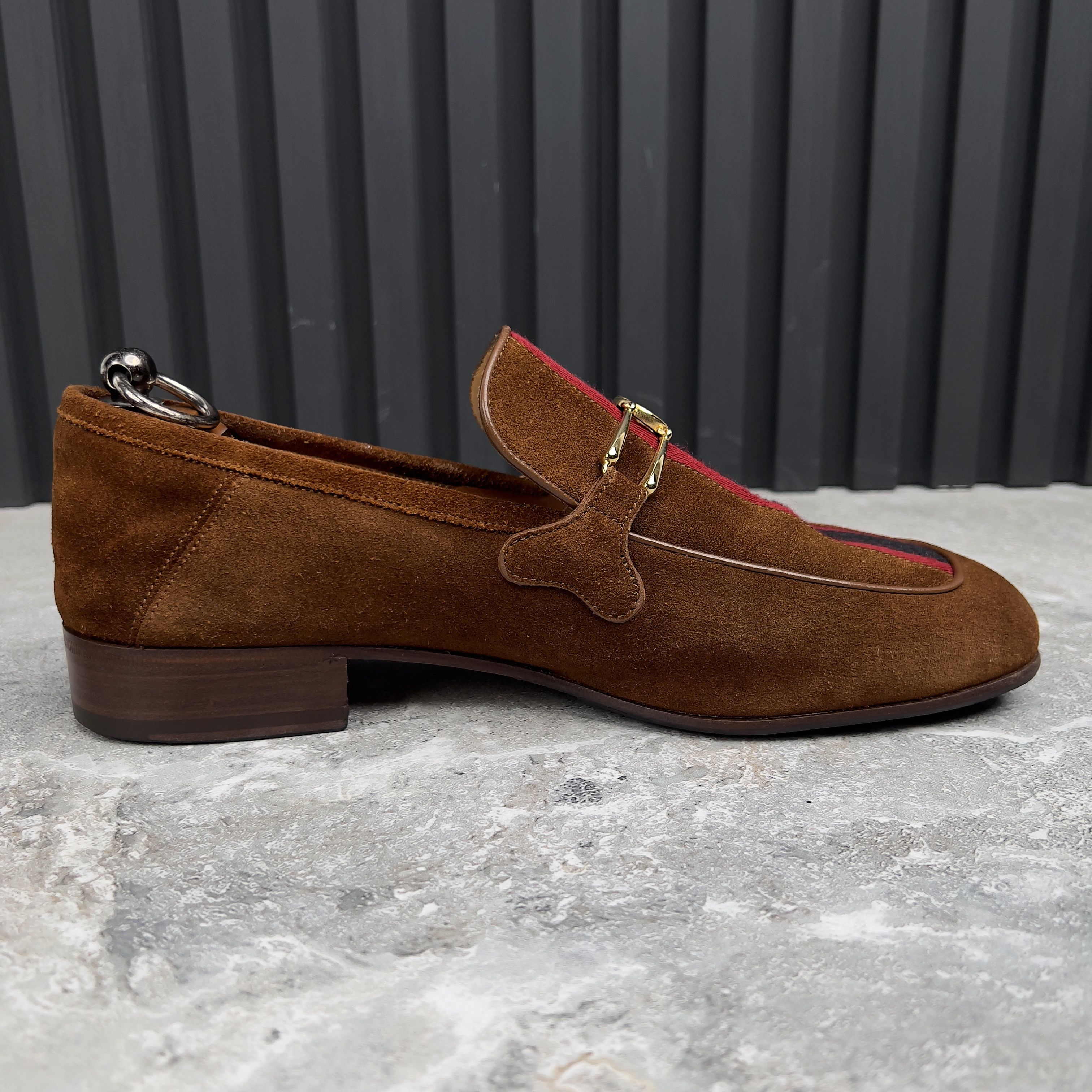 Gucci GUCCI Web Interlocking GG Horsebit Loafers Suede Size US 8 / EU 41 - 7 Thumbnail