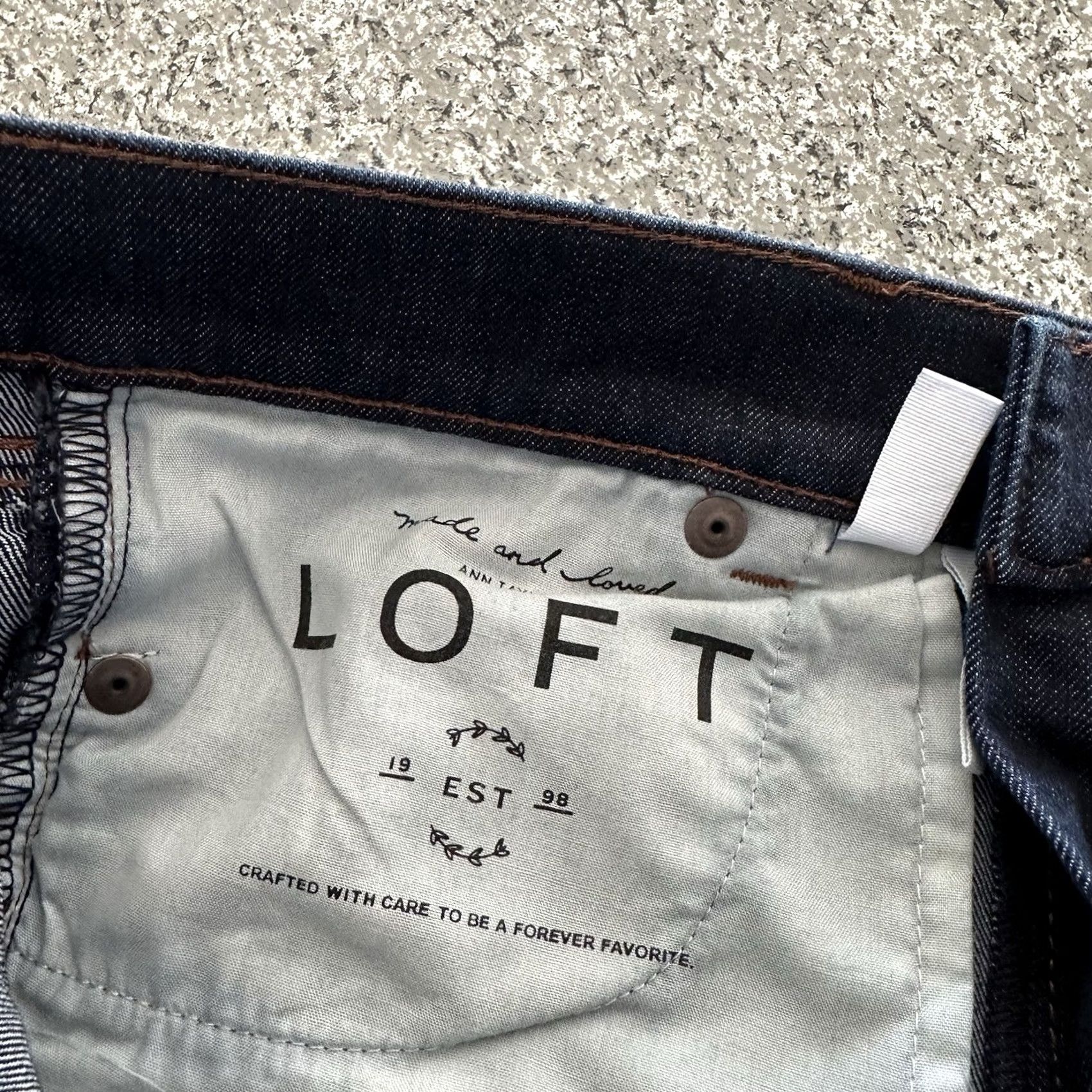 Loft LOFT Ann Taylor Loft Modern Jeans Skinny Womens 2 26x25 Dark Wash Stretch Denim 5-Pocket Womens Jeans Size 26" / US 2 / IT 38 - 4 Thumbnail