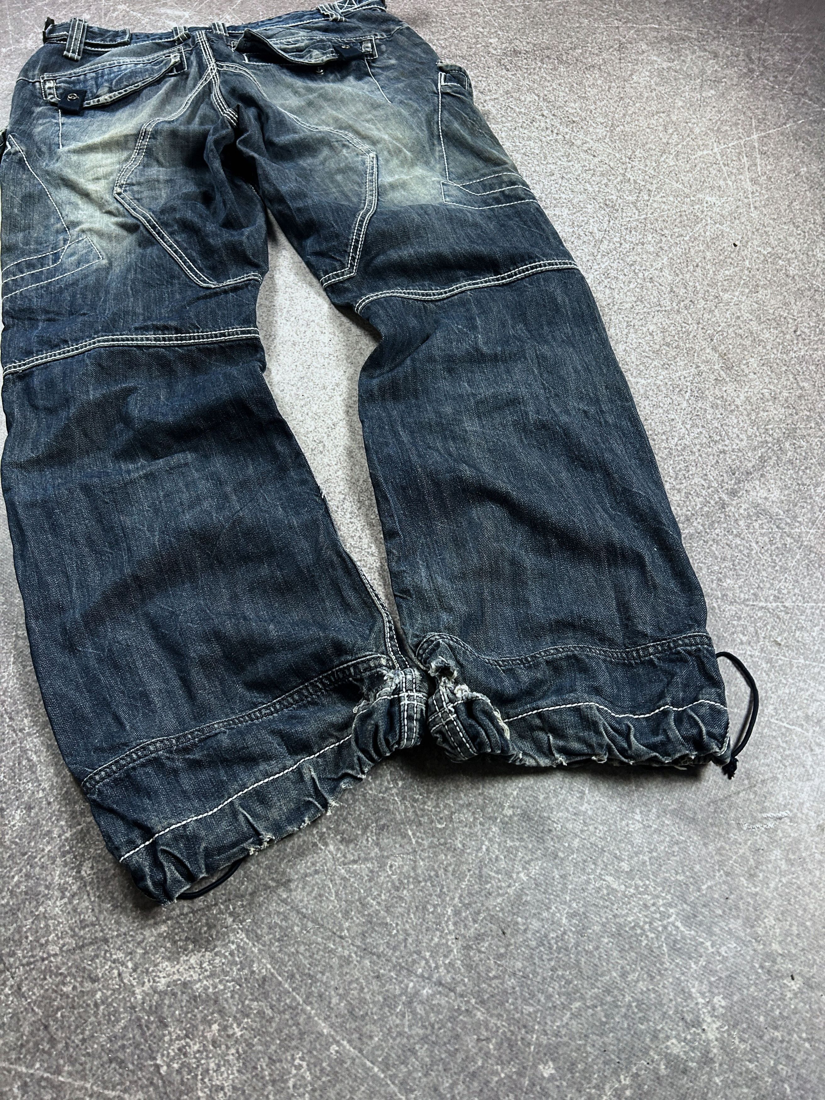 Japanese Brand Cargo Denim Pants Multi Pocket Baggy Techwear Y2K Archive Size US 32 / EU 48 - 5 Thumbnail
