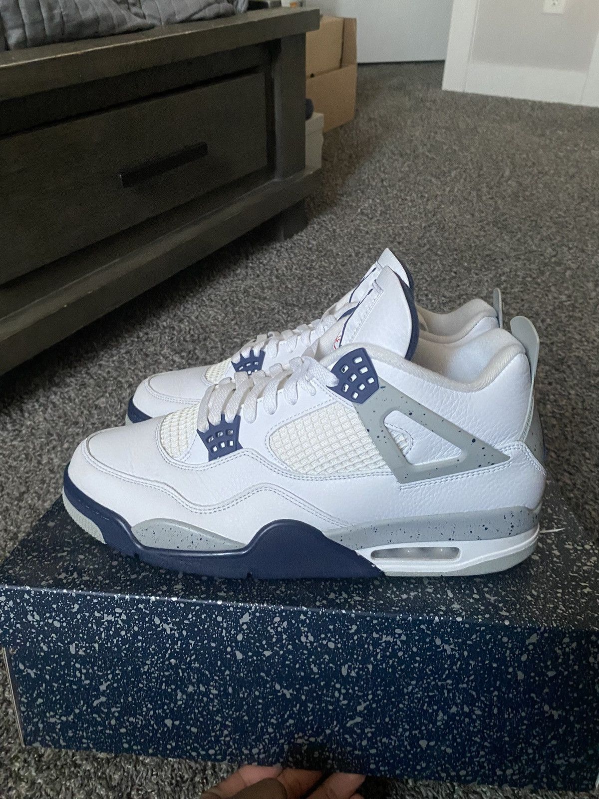 Jordan Brand Jordan 4 Retro Midnight Navy Size US 12 / EU 45 - 5 Thumbnail