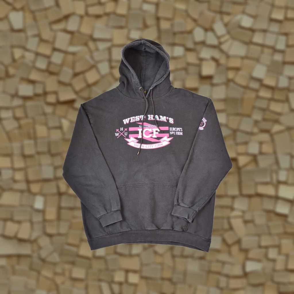 Vintage VINTAGE Stars&Stripes West Hams Notorious Inter City Firm ICF Hoodie Size XXL Mens Black Size US XXL / EU 58 / 5 - 1 Thumbnail