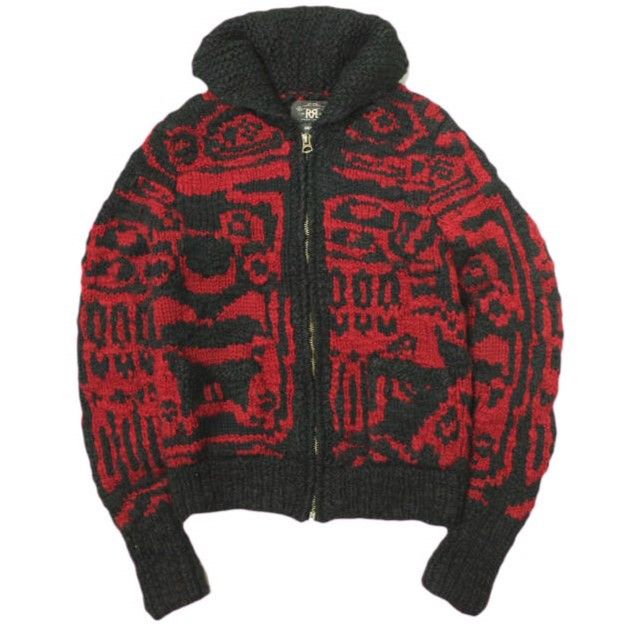 Ralph Lauren Ralph Lauren RRL HAND KNIT NATIVE SHAWL COLLAR CARDIGAN Wool Cardigan Natural Material Tops 782567487001 DUTY FREE for USA Size ONE SIZE - 1 Thumbnail