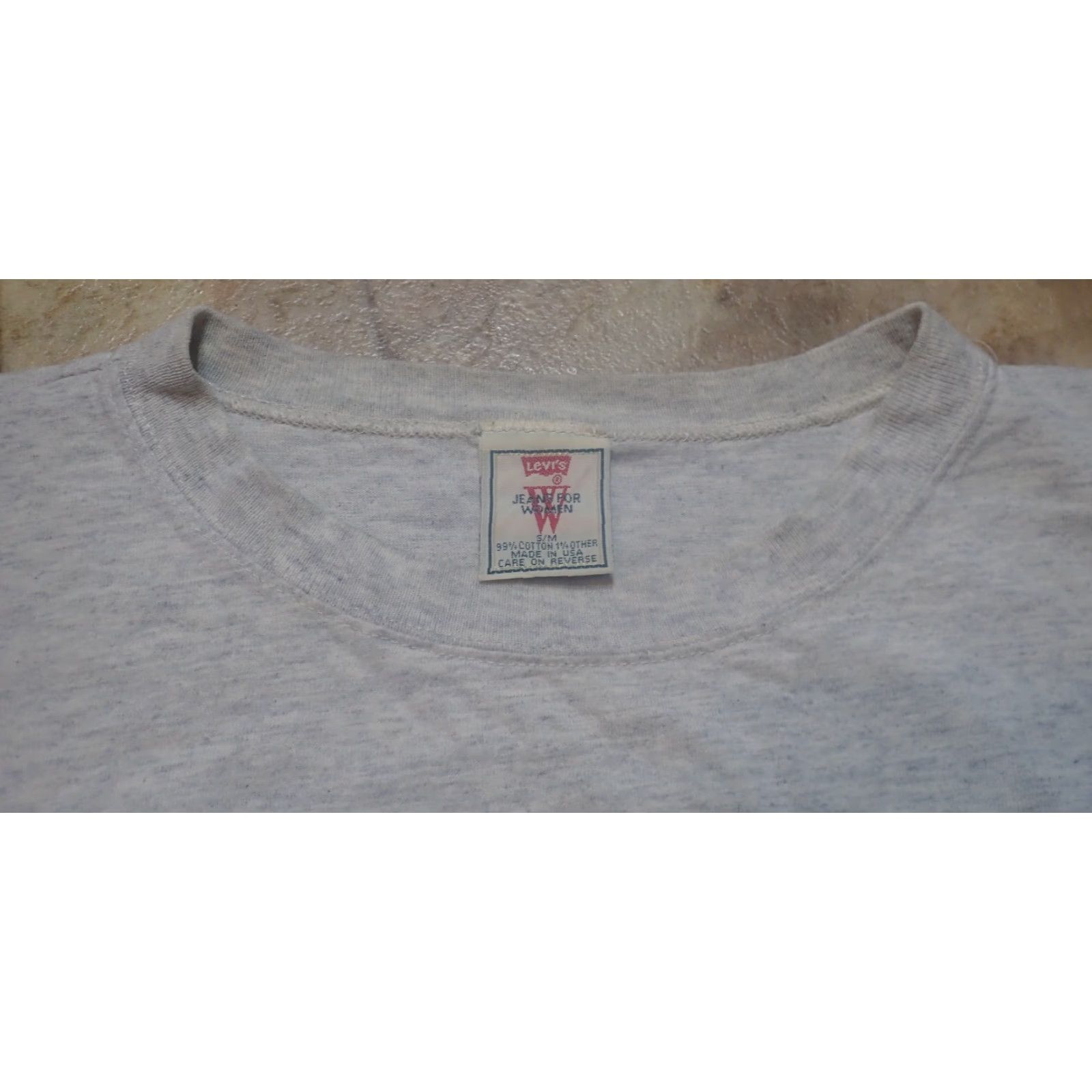 Levi's VINTAGE Levi's Jeans Women Levi's Logo Spellout Graphic Tee Shirt S/M Heather Gray USA Made 90s Classic Retro Adult Womens Size S / US 4 / IT 40 - 7 Thumbnail