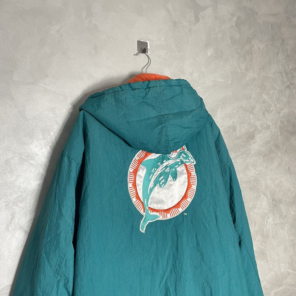 NFL × Starter × Vintage Vintage 90’s Starter Miami Dolphins Big Logo Jacket Size US L / EU 52-54 / 3 - 13 Thumbnail