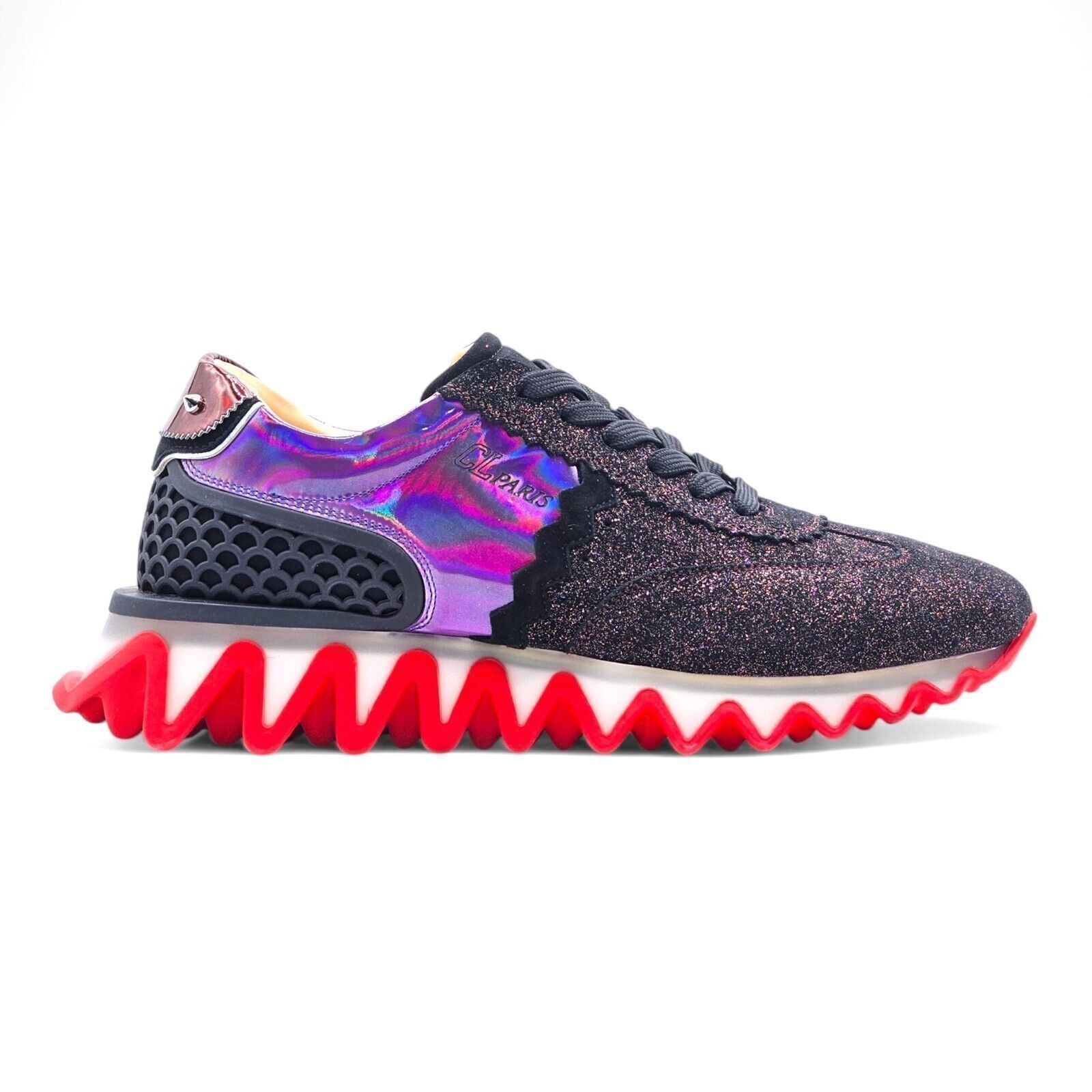 Christian Louboutin Loubishark Glitter Iridescent Sneakers - EU 42.5 / US 9.5 Size US 9.5 / EU 42-43 - 2 Thumbnail