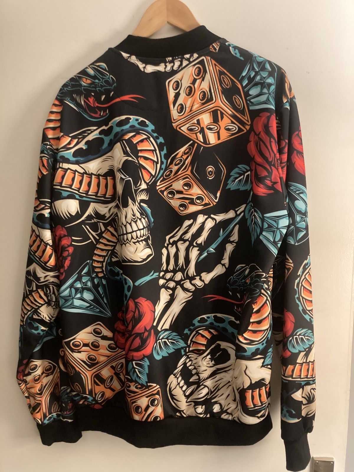 Other Black Skull Tattoo Graphic Bomber Jacket Size US L / EU 52-54 / 3 - 2 Thumbnail