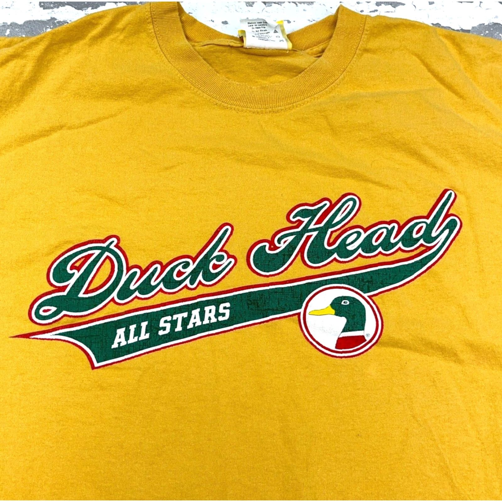 Vintage VINTAGE Duck Head Shirt Men L Yellow Tee Y2K Cyber Preppy Script Spell Out * Size US L / EU 52-54 / 3 - 2 Thumbnail