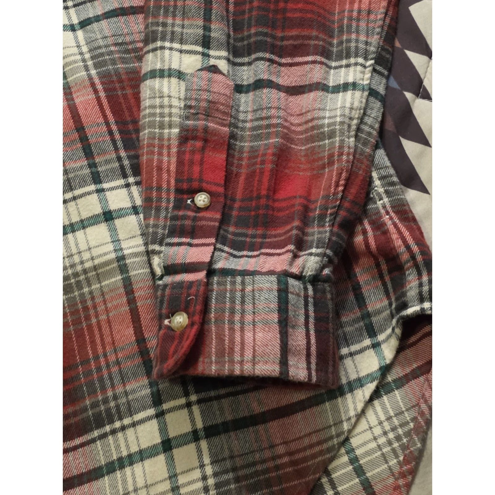 Ralph Lauren VINTAGE Ralph Lauren Long Sleeve Flannel Button-Up Plaid Red XL Men's Shirt Size US XL / EU 56 / 4 - 6 Thumbnail