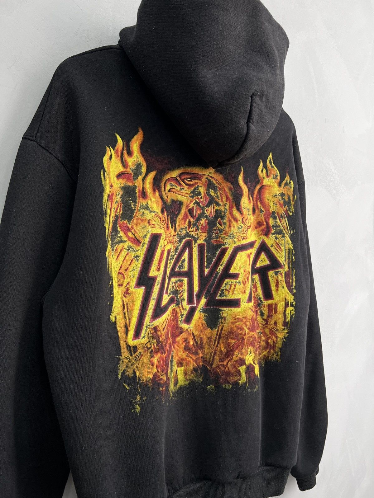 Slayer Rare Slayer 90s over print band hoodie y2k Size US XL / EU 56 / 4 - 7 Thumbnail