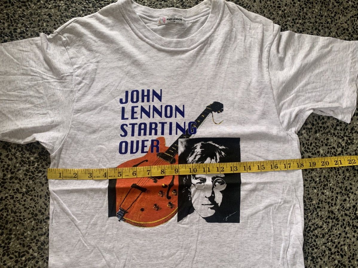 Band Tees Vintage 90s John Lennon Starting Over English Musician Tees Size US M / EU 48-50 / 2 - 8 Thumbnail