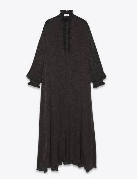 Saint Laurent Paris o1rshd1 Victorian Cloak and Shiny Silk in Black Size US L / EU 52-54 / 3 - 1 Thumbnail