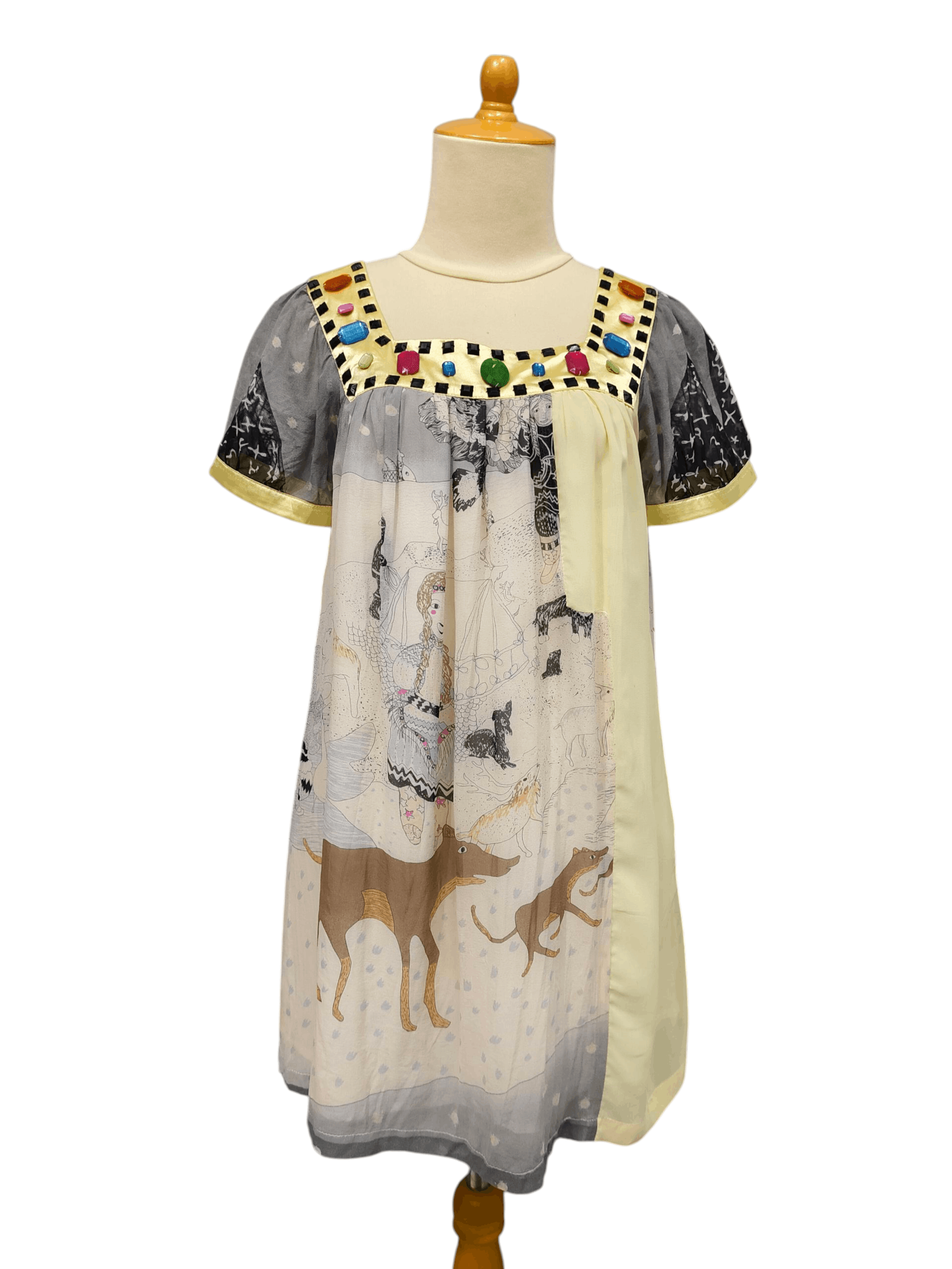 Tsumori Chisato RARE Runway Art Piece❤️‍🔥TC Fairy Tale Jewel Sheer Shiffon Size M / US 6-8 / IT 42-44 - 1 Thumbnail