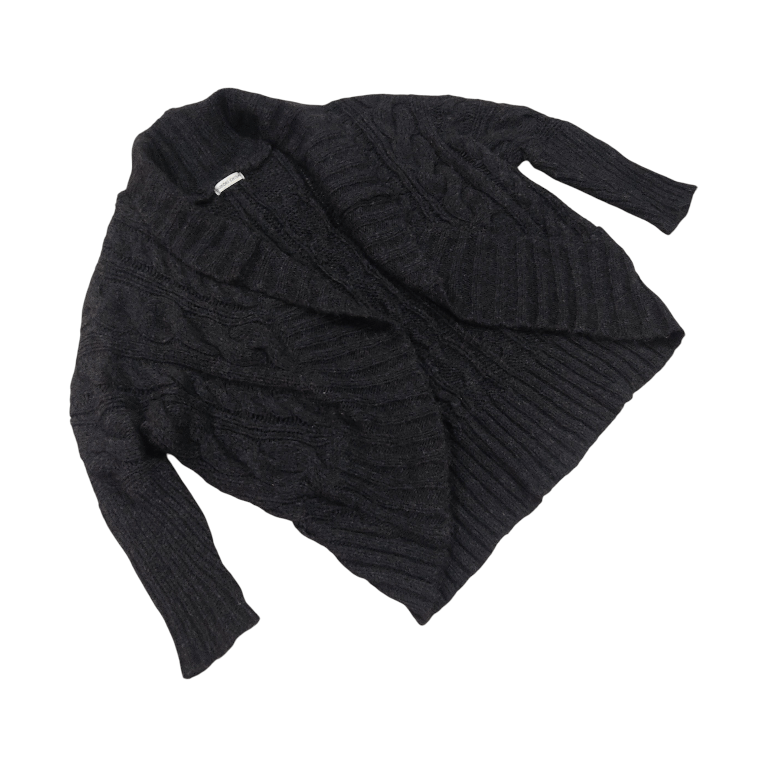 Tsumori Chisato Slouch Alpaca Cable-Knit Shawl Shoulder Open Cardigan Size US L / EU 52-54 / 3 - 7 Thumbnail