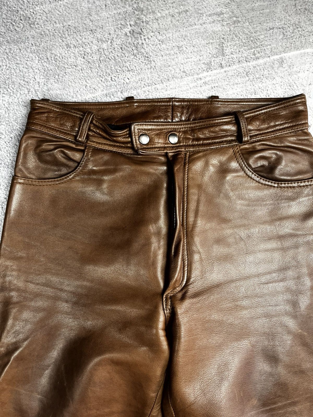 Genuine Leather Leather pants Chrome Hearts style vintage Size 28" / US 6 / IT 42 - 5 Thumbnail