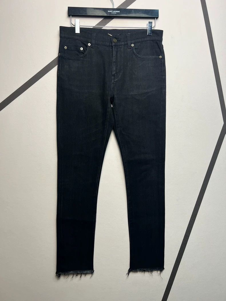 Saint Laurent Paris saint Laurent paris16 Spring/Summer Fringed Raw Edge Black Size US 31 - 1 Thumbnail