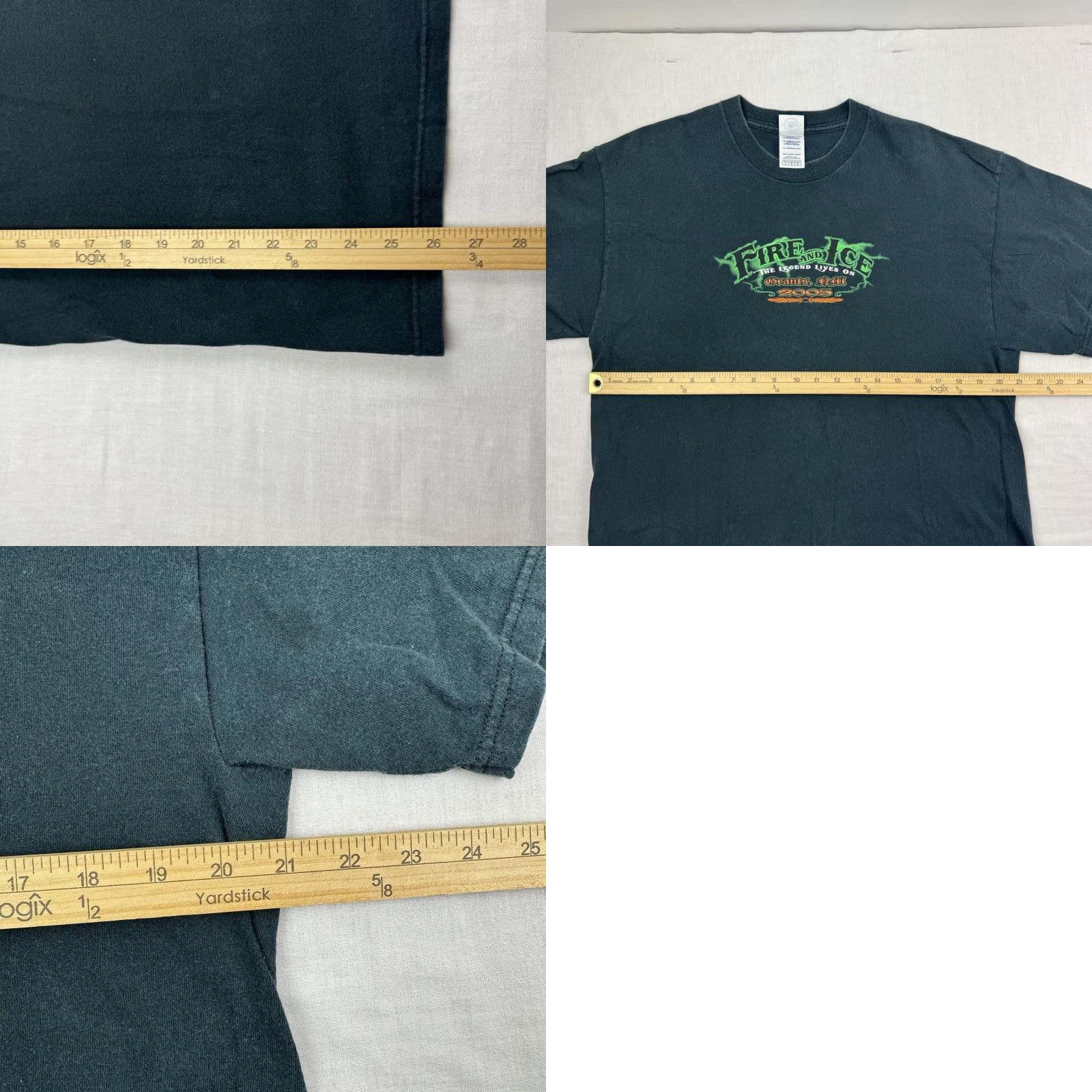 Delta VINTAGE Delta T Shirt Adult Large Black Fire Y2K Biker Skeleton Flames 2005 Shirt Mens Size US L / EU 52-54 / 3 - 9 Thumbnail