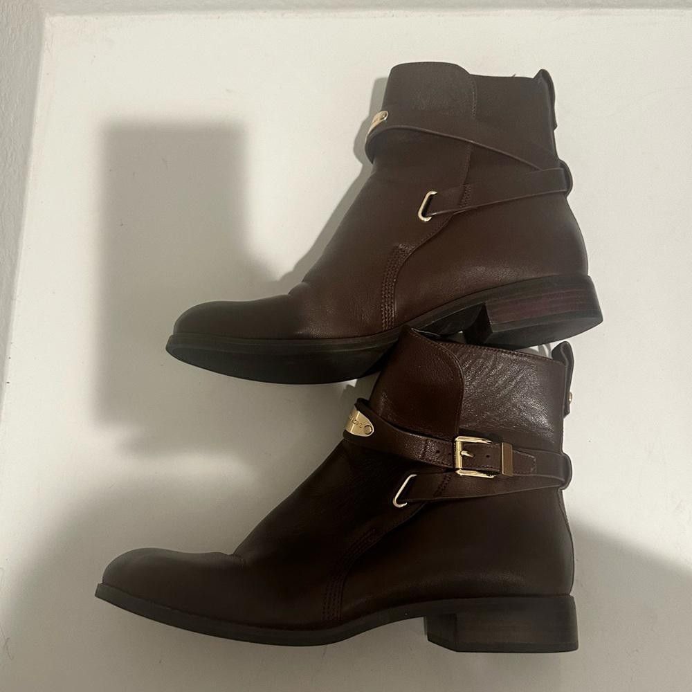 Michael Kors MICHAEL Michael Kors Arley Moto Buckled Ankle Boots Brown 8 Size US 8 / IT 38 - 4 Thumbnail
