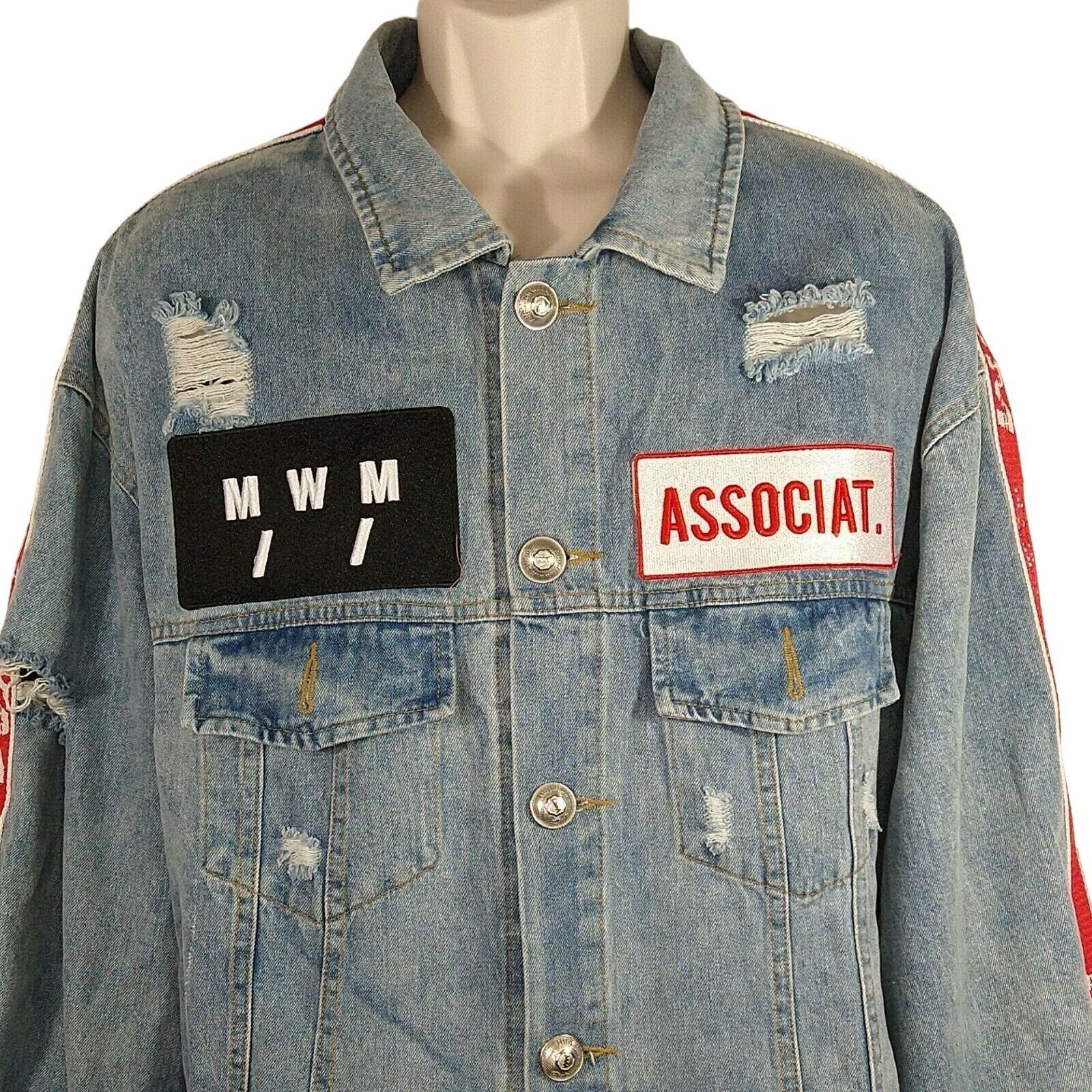 Other Mod Wave Movement Denim Jean Jacket Button Up Men Size XL Size US XL / EU 56 / 4 - 2 Thumbnail