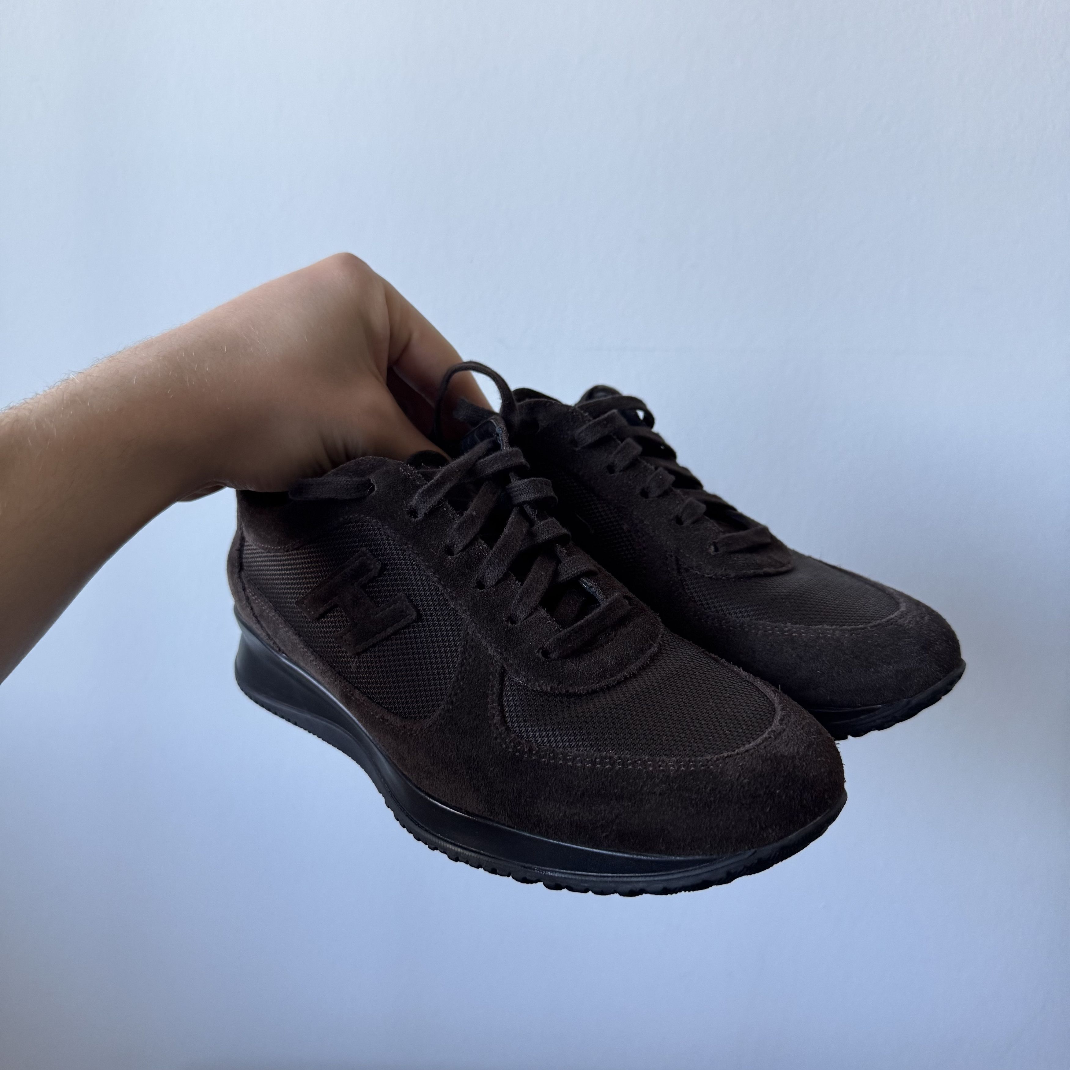Hogan HOGAN Suede Brown Logo Sneakers Italy Size US 7 / EU 40 - 6 Thumbnail