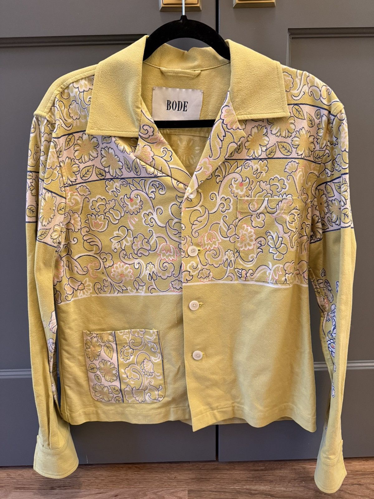 Bode Bode Long Sleeve XS/S Chartreuse Green Patterned Shirt Size US S / EU 44-46 / 1 - 1 Thumbnail