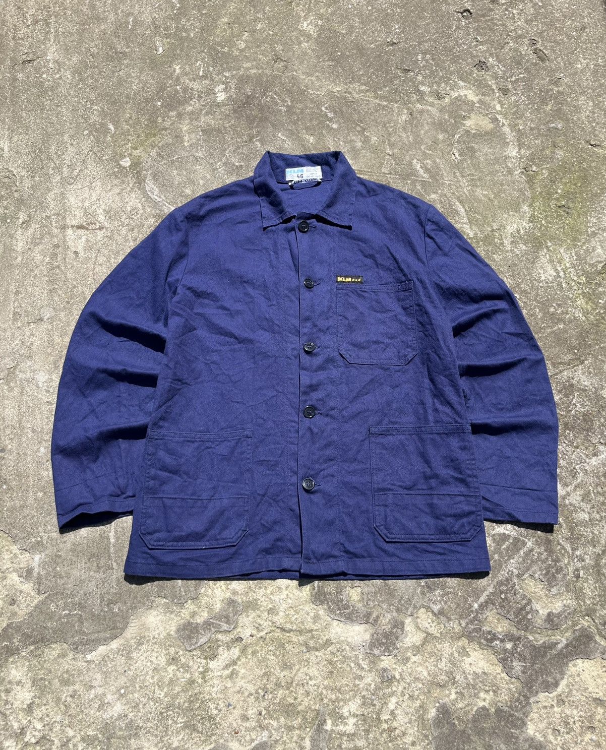 Vetra Vintage Blue French Work Jacket Chore Coat Sanforized Size US S / EU 44-46 / 1 - 1 Thumbnail