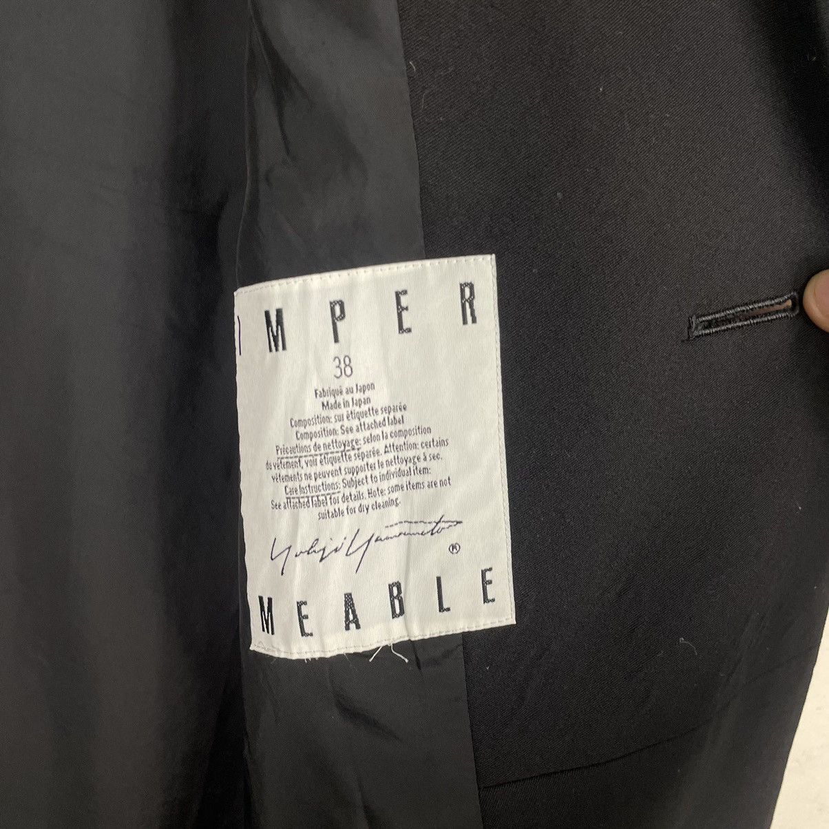 Y's × Y's for Men × Yohji Yamamoto 💥IMPER MEABLE YOHJI YAMAMOTO ICONIC BLACK COAT JACKET Size US M / EU 48-50 / 2 - 12 Thumbnail