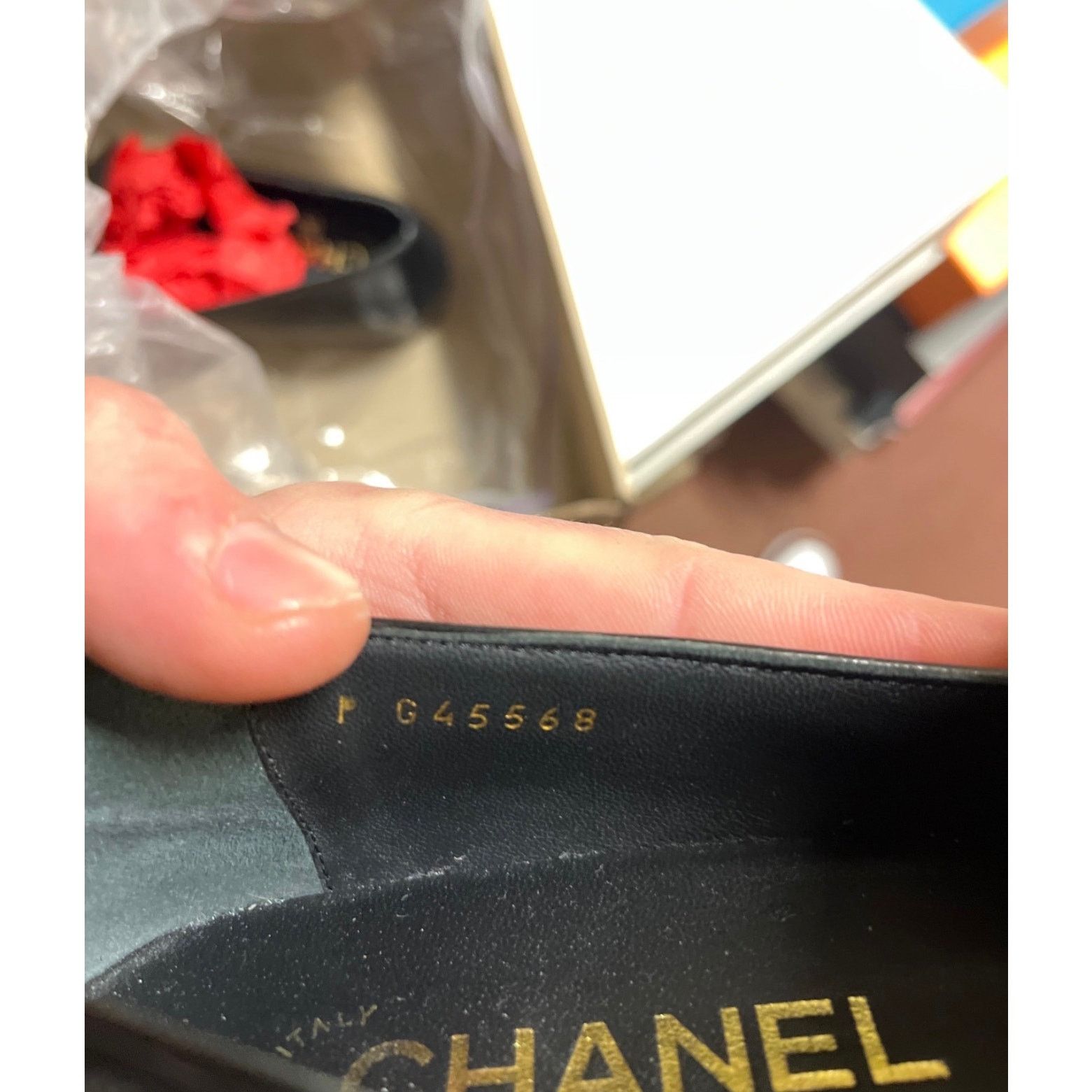 Chanel Chanel Black Leather CC Logo Ballet Flats - Size 38.5 Size US 7.5 / IT 37.5 - 7 Thumbnail
