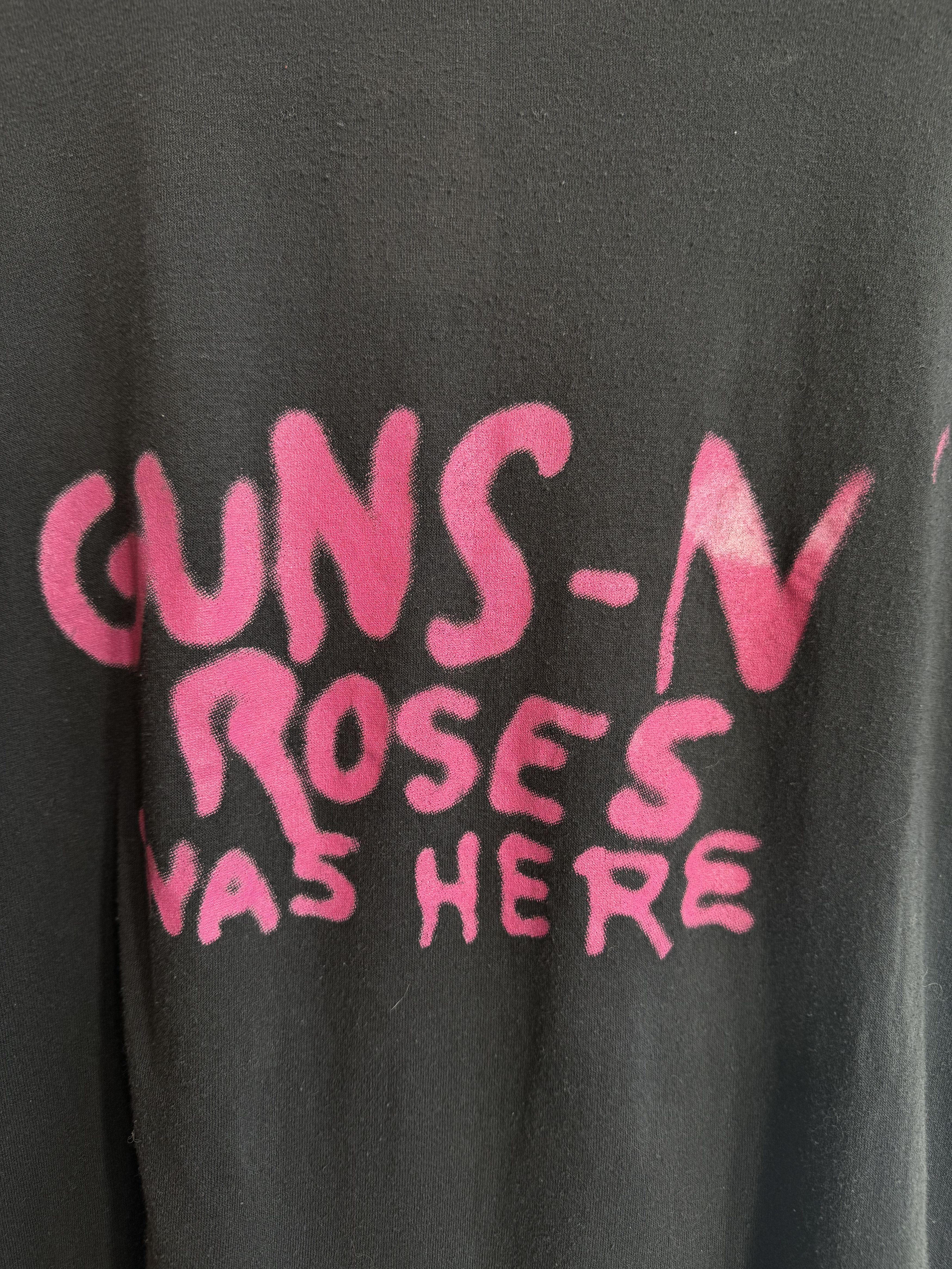 Vintage 1989 Guns N Roses Was Here Band Tshirt Size L Size US L / EU 52-54 / 3 - 6 Thumbnail